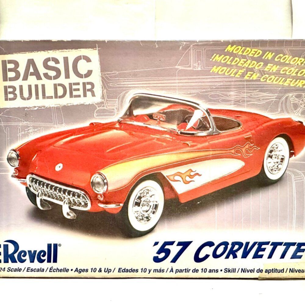 Revell 1957 Corvette #85-0852 open box 1:24 scale